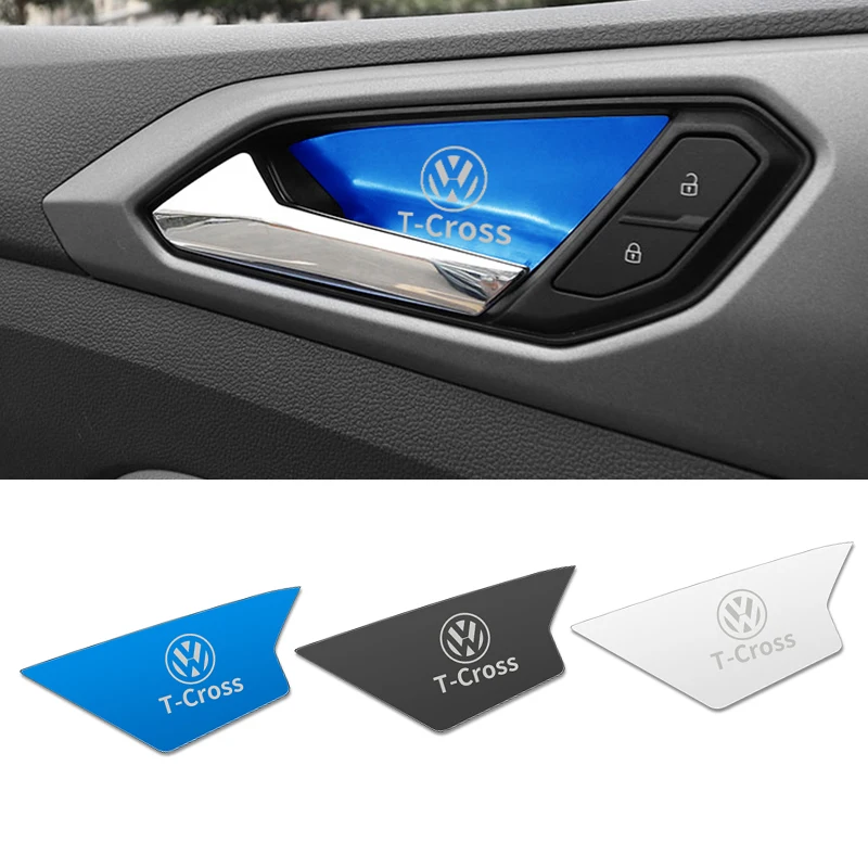 4 قطعة مقبض الباب زخرفة غطاء سيارة ل Volkswagen VW سيارة الداخلية جولف 7 باسات TiguanT-cross اكسسوارات السيارات تصفيف السيارة