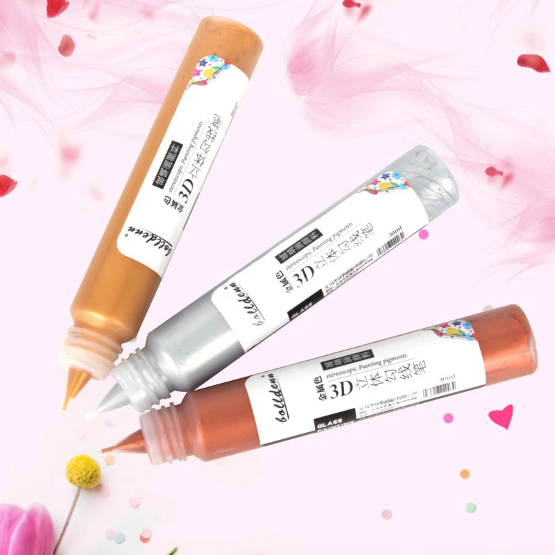 

10/30 мл акриловые краски 3D ручка с крючком водостойкая краска для стекла живопись пятно краска для стекла солнцезащитное стекло Aquarela товары для рукоделия