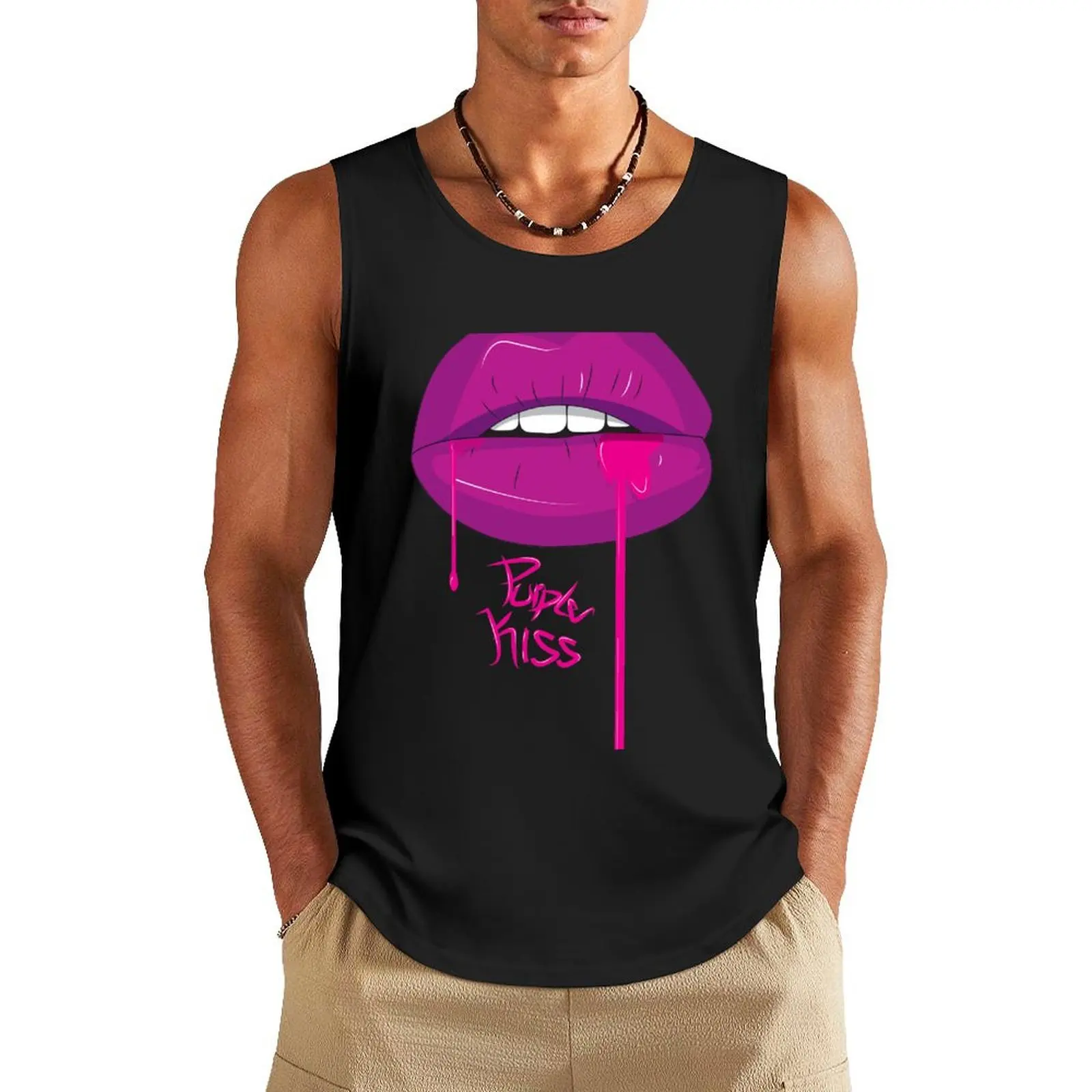 

Purple Kiss Tank Top gym clothing men gym training accessories