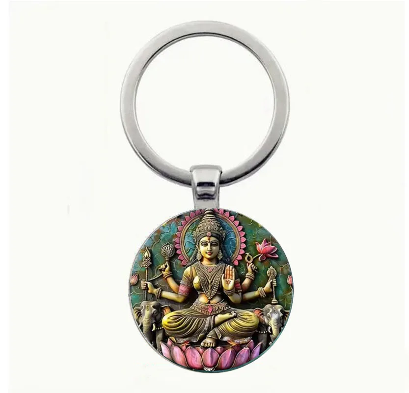 Винтажный-брелок-для-ключей-из-сплава-indian-goddess-lakshmi-—-красочный-кулон-с-драгоценными-камнями-идеально-подходит-для-сумок-и-телефонов-идеальный-день-рождения-юбилей