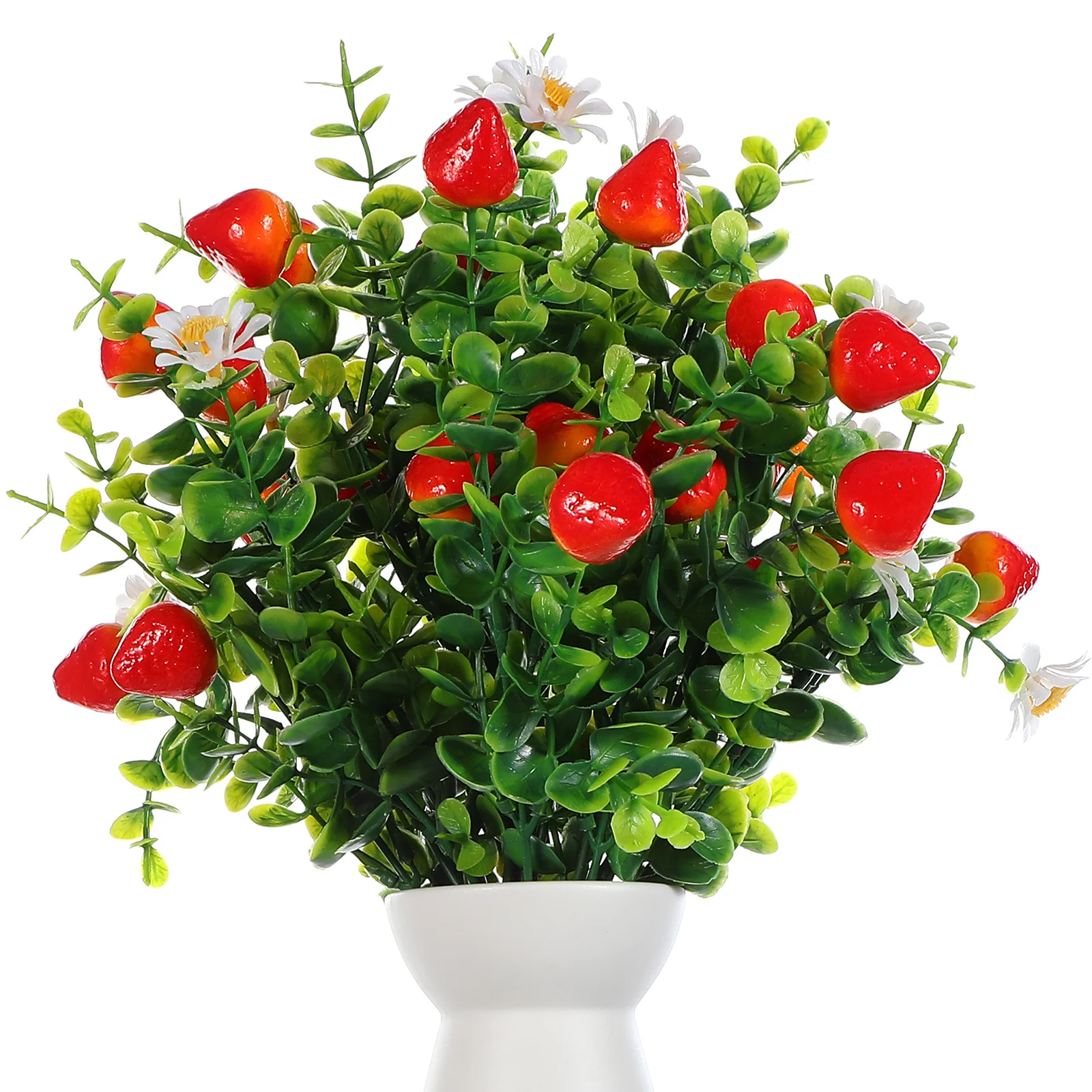 

3Pcs Faux Eucalyptus Stems Natural Looking Fruit Accents Versatile Wedding Party Decor Artificial Eucalyptus Leaves Bouquet