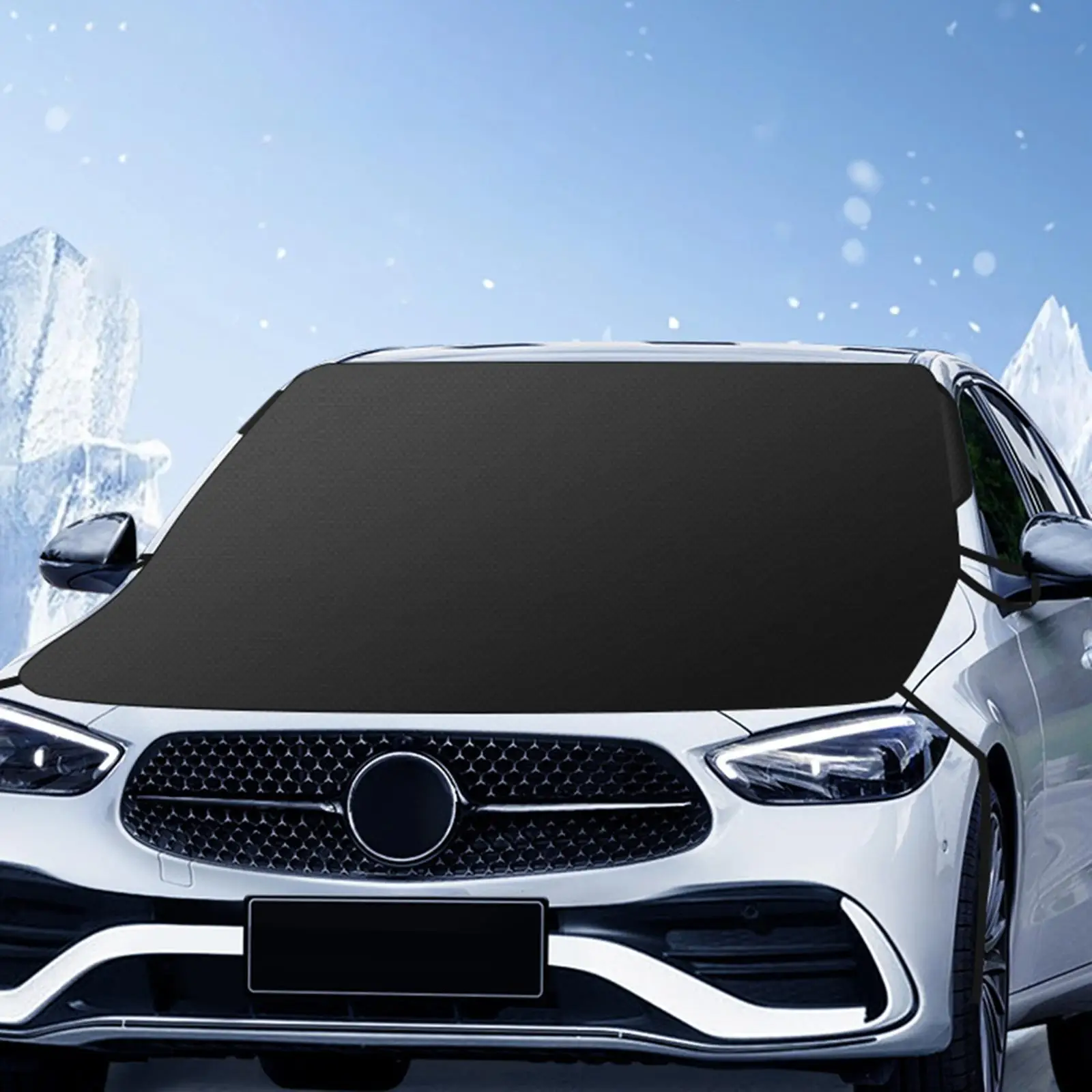 Windshield Snow Cover Car Winter Protection Waterproof Anti Scratch Reflective Strip for Most Cars SUV Sedan Truck