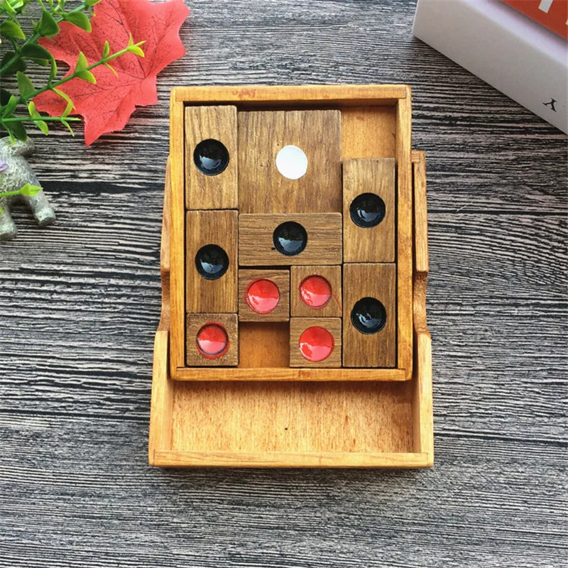 Wooden Sliding Block Puzzle Huarong Road Brain Teaser Logical Thinking Games For Kids And Adults Juegos De Mesa Divertidos