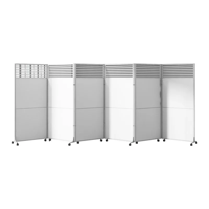Office mobile screen partition wall simple factory workshop glass baffle foldable living room medical isolation board