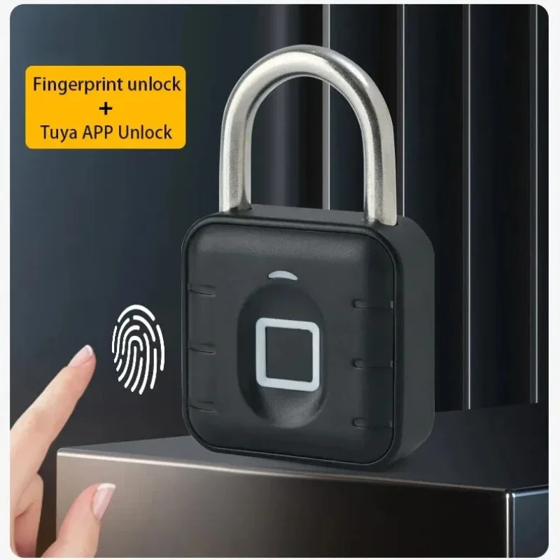 

Electronic Lock Tuya Bluetooth Fingerprint Padlock Digital Luggage Lock APP Temporary Password Remotely IP67 Decompression Toys