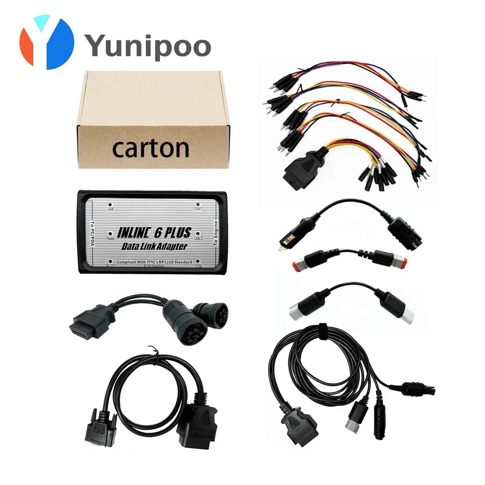 

INLINE 6 Plus адаптер передачи данных v8.7 сверхмощный диагностический инструмент для грузовиков для программного обеспечения Cummins Insite профессиональный диагностический инструмент