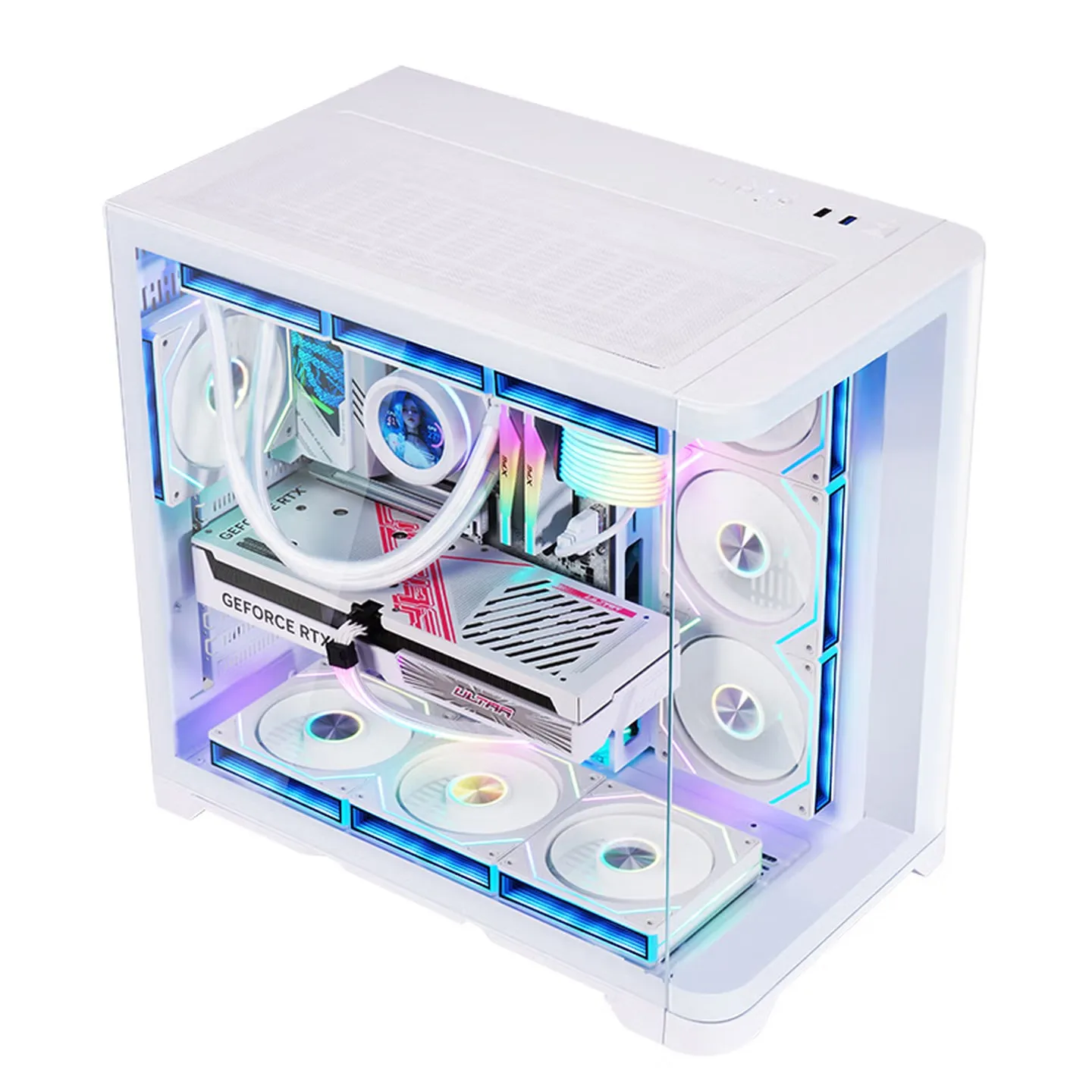 

WJCOOLMAN TianMu PLUS ATX curved glass sea-view room computer case Supports 360-degree water cooling