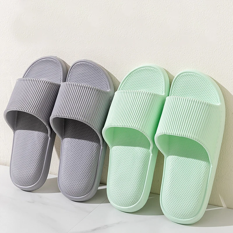 Home EVA Slippers Women's Wear resistant Indoor Shower Bathroom Cooling Slippers Waterproof Thick Sole Silent Sandals