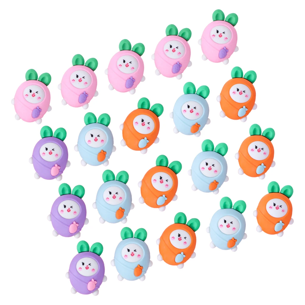 

20pcs Carrot Erasers Cute Kawaii Design Soft Material Portable Size Bulk Student Valentines Easter Treats Animal Pencil