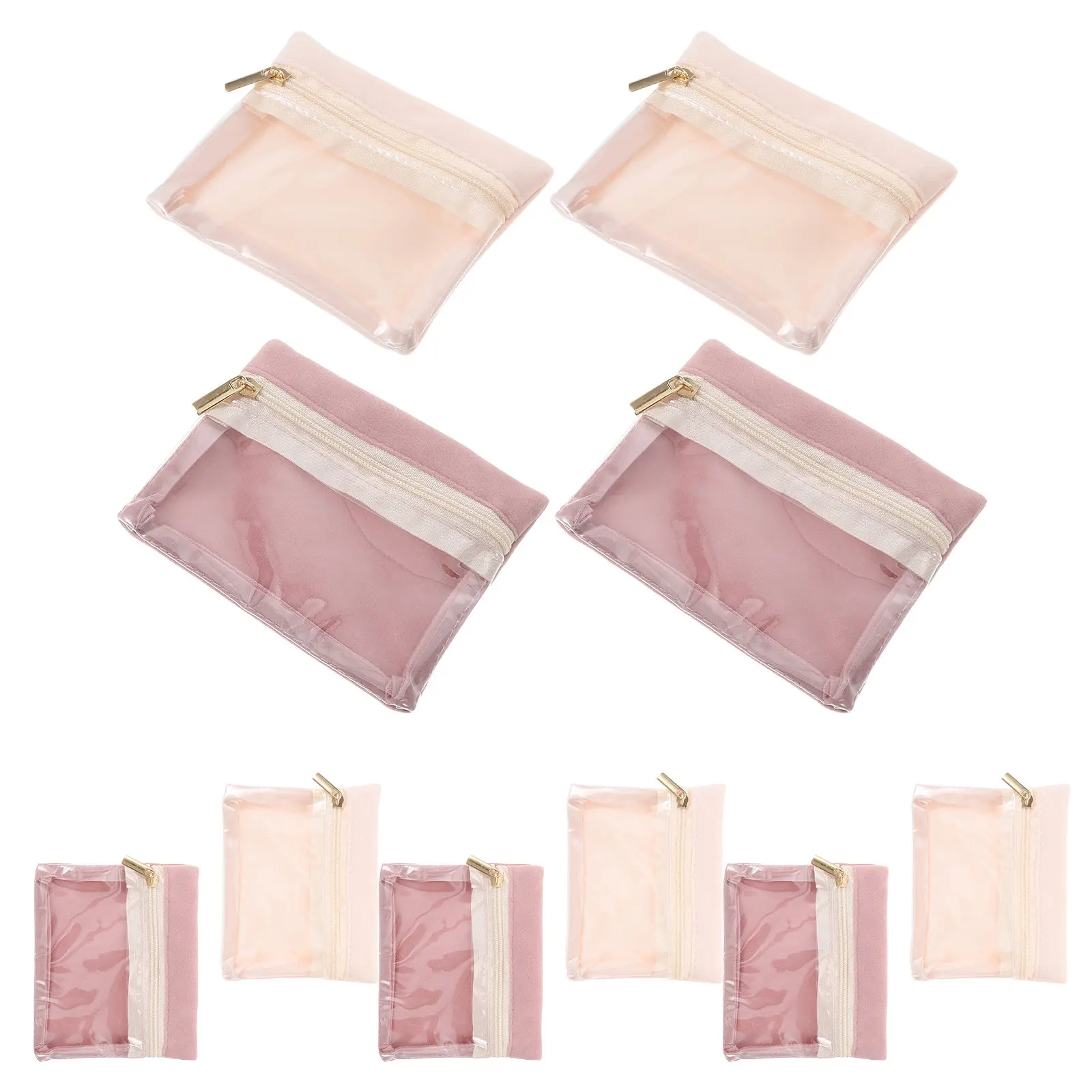 

Набор из 10 портативных мешочков для хранения украшений: органайзеры для колец, серег, ожерелий, браслетов, 3x4 дюйма, дорожные, на молнии