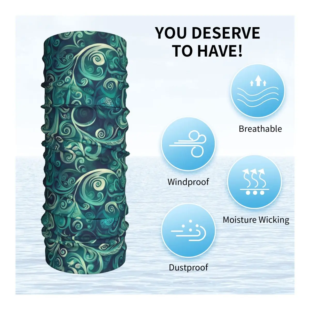 نيوزيلندا الماوري باوا باندانا الرقبة الجراب المطبوعة وشاح سحري متعدد الوظائف بالاكلافا للرجال النساء الكبار تنفس