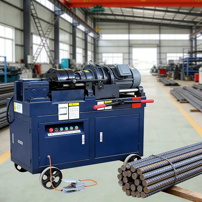 Professional Rebar Threading Machine With Adjustable Rolling Size Automatic Steel Bar Threader For Multi Size Rebar