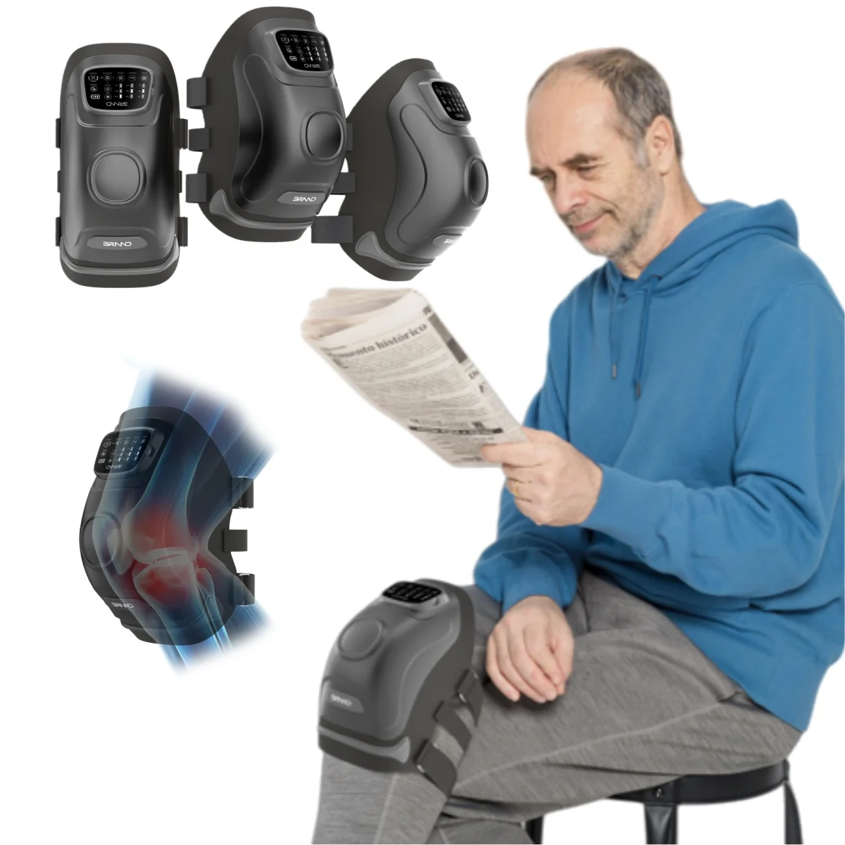 Warm Knee Massager Knee Wrap Brace With Graphene Heating And Vibration Pad For Joint Pain Relief