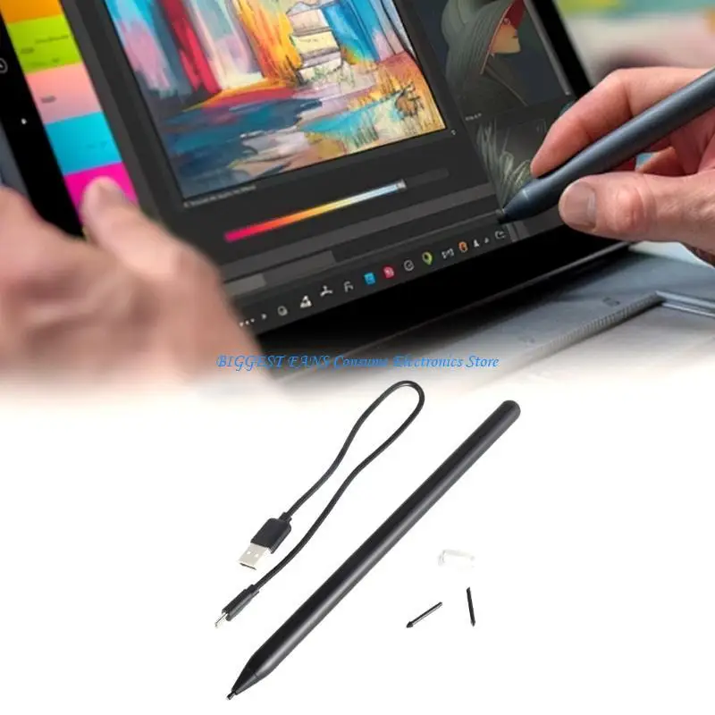 

F68B Universal Capacitive Pen for Win Max2 Tablets AntiScratch Tip Sensitive Capacitive Pen Elastic Rubber Tip Repalcement