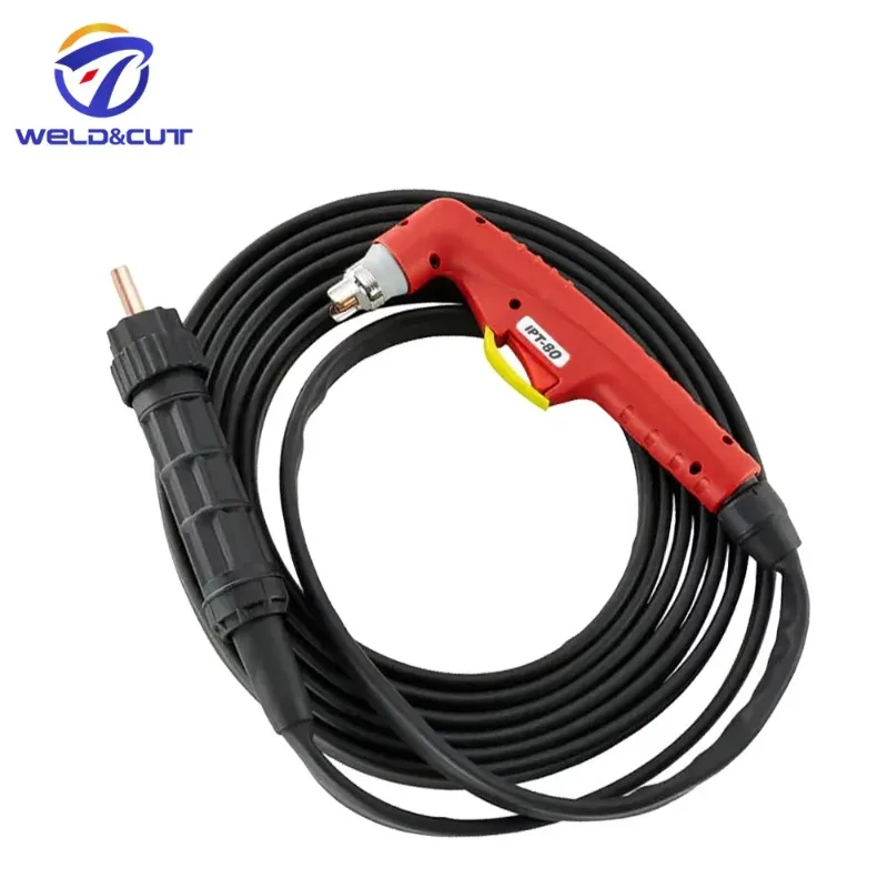 PT80 IPT80 Air Cooled Handle Plasma Cutting Torch Central Adaptor 5m Gun With All Consumables