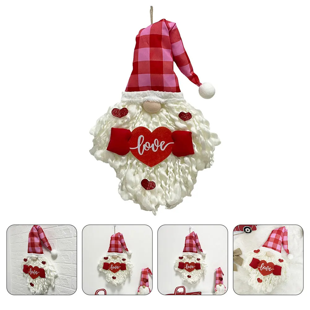

Valentine's Day Pendant Decorate DIY Hanging Cloth Valentine’s Decorations Woman Ornament Party
