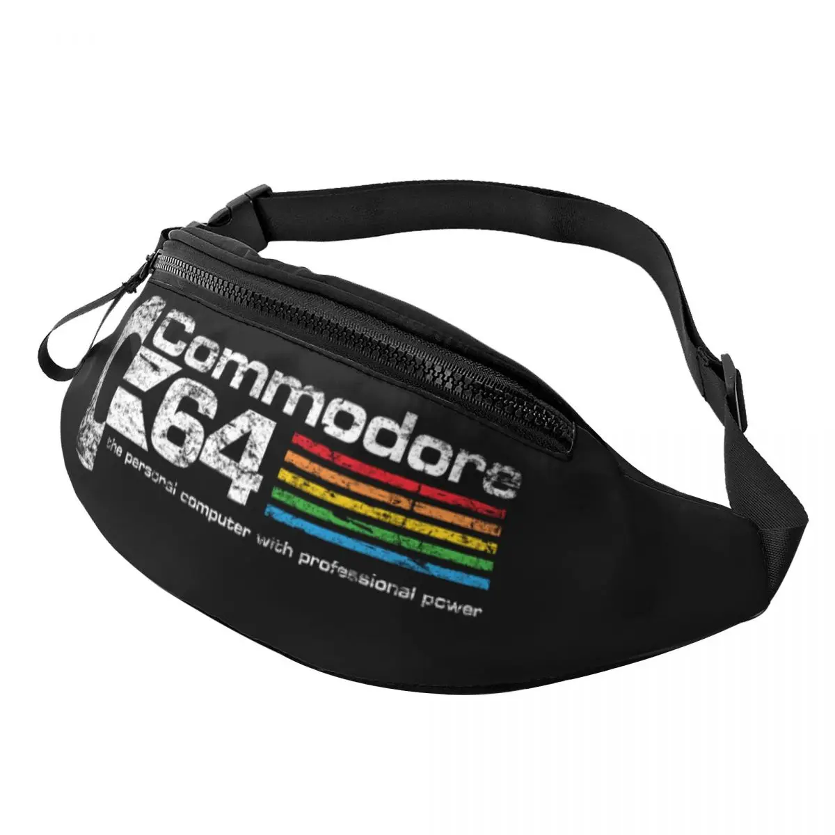 Custom Retro Commodore 64 Fanny Bag Custom C64 Amiga Computer Crossbody Waist Pack Men Women Traveling Phone Money Pouch