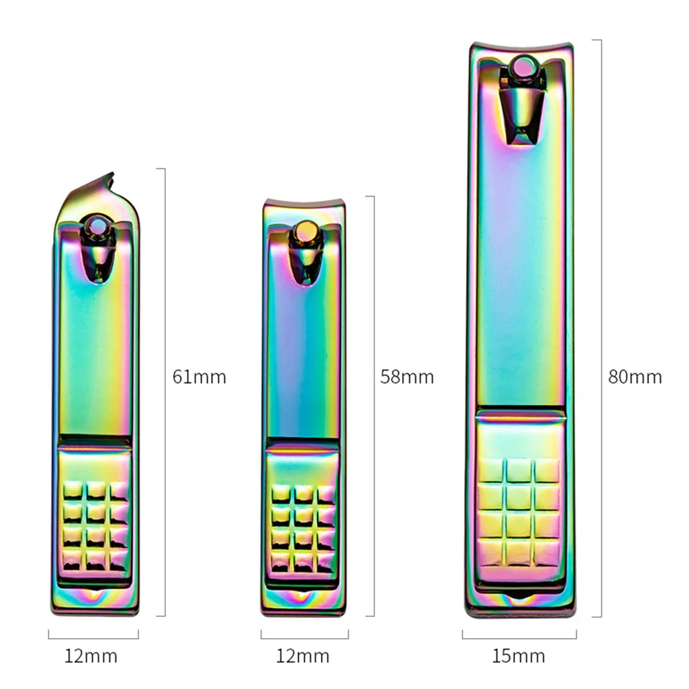 مجموعة ماكينة تشذيب الأظافر من الفولاذ المقاوم للصدأ مكونة من 6 قطع، تصميم مريح ومتين، أدوات مانيكير للعناية بالأظافر، أسود ملون