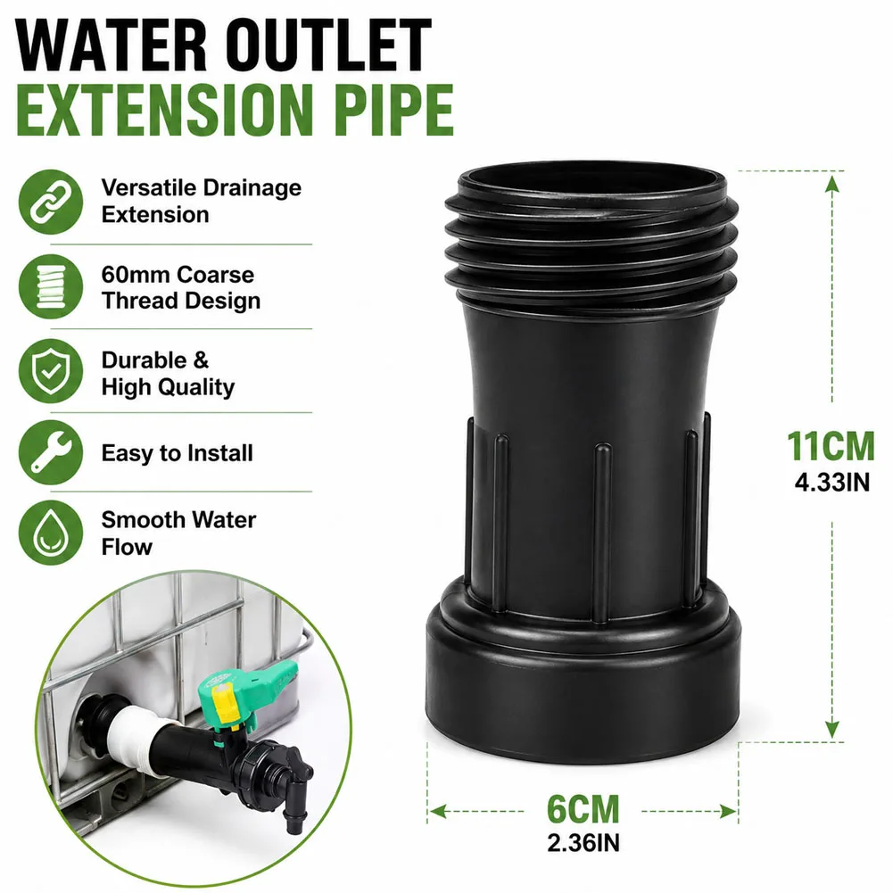 IBC Ton Extension Joint Water Tank Extension Drain Hose Faucet Garden Water Connector For IBC Rainwater Tank