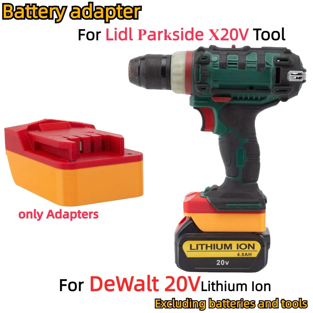 

Adapter/Converter for 20V MAX XR DeWalt DCB Series Battery TO Lidl Parkside X20V TEAM Type Cordless Drill Tools(Only Adapter)