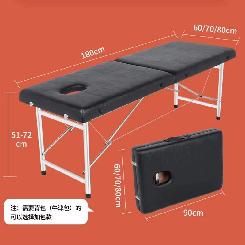 Cama plegable de Metal para masaje de tatuajes, mesa de terapia de Spa con ajuste de Metal, muebles suaves para salón de belleza