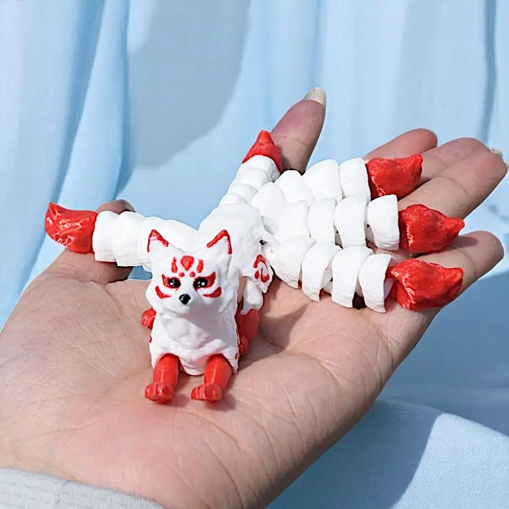関節可動 3D プリント動物装飾品五尾動物の形 3D プリント動物モデルかわいい 3D プリント