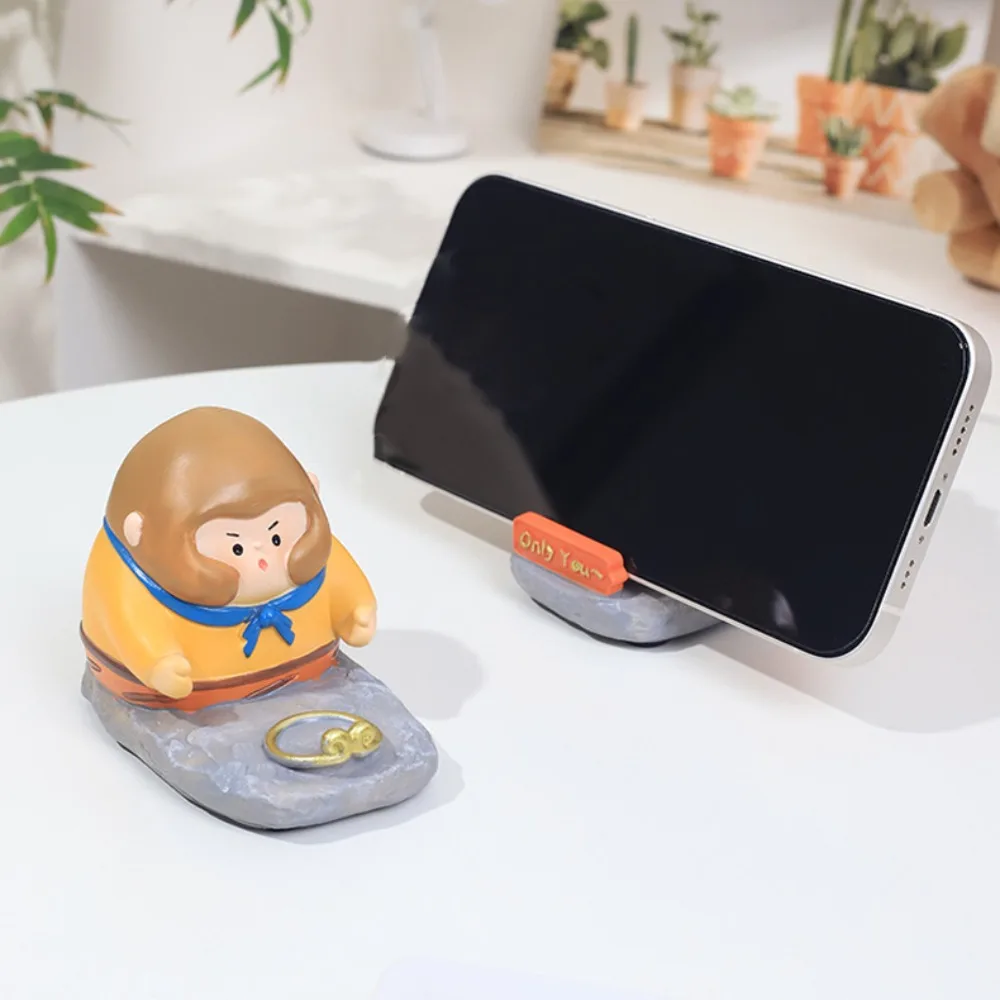 Journey To The West Mobile Phone Holder China Style Sun Wukong Mobile Phone Bracket Support Figurine Creative Phone Stand