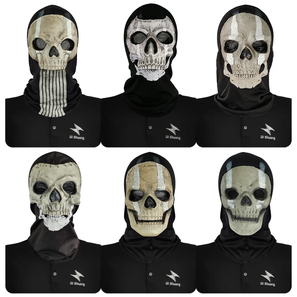 

Halloween skull headgear skeleton cosplay costume accessories zombie mask horrible props adult stage performance outfits