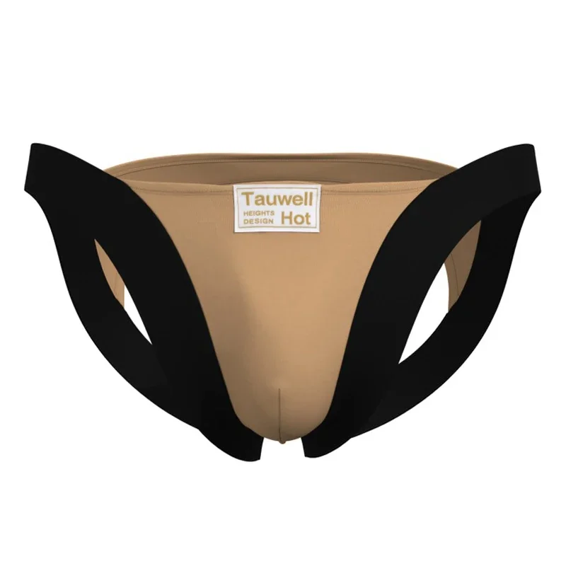 

Contrasting Cotton Bulge Thong for Men Sexy U Convex Pouch Underwear Gay Erotic Open Butt Ockstrap Low-rise High Fork Underpants