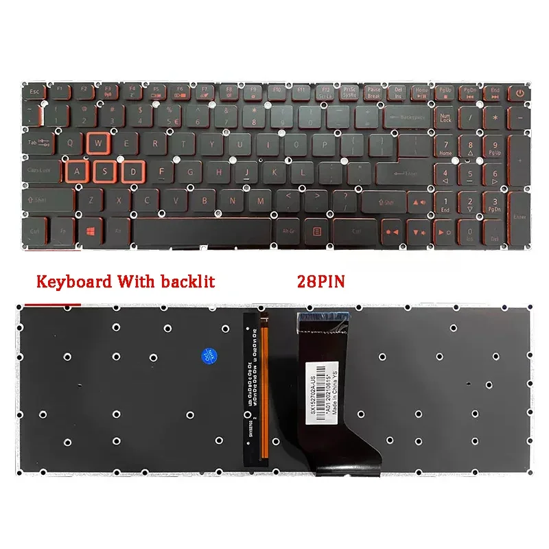 New Genuine Laptop Keyboard for ACER G3-571 G3-572/573 PH315-51 PH317-51-772C N17C3 28PIN 32PIN