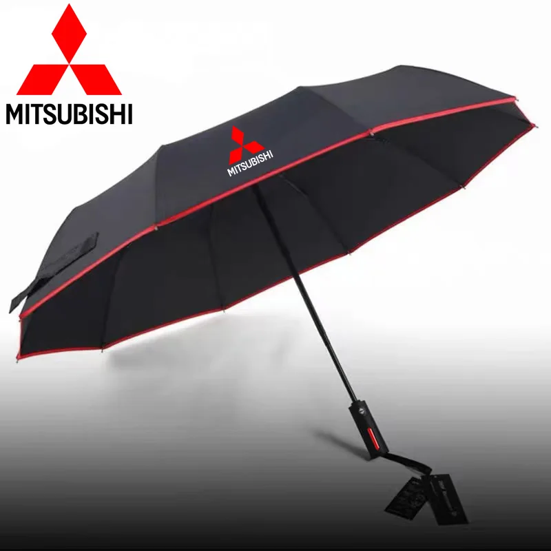 For Mitsubishi Outlander Pajero Asx Colt Lancer EX Evolution X L200 Ralliart Car Automatic Folding Windproof Sunshade Umbrella