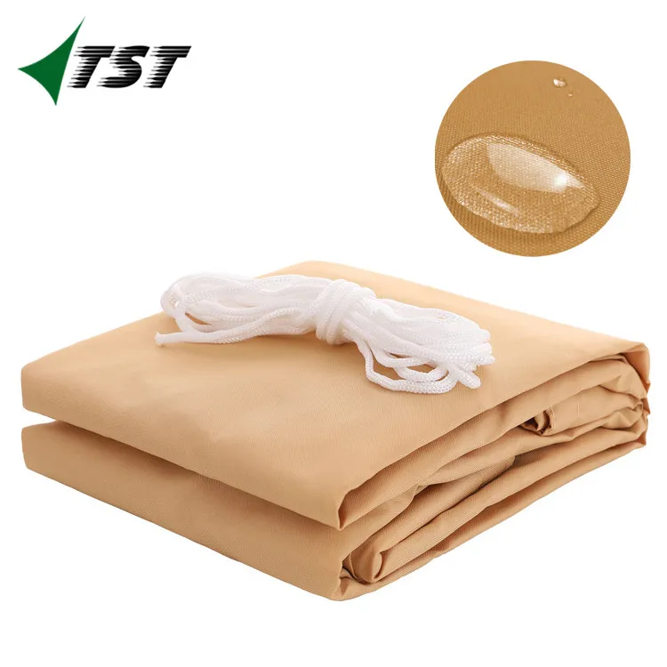 3m*5m Khaki Color Garden Backyard Polyester UV Protection Rectangle Sun Shade Sail Cloth For Party And Shade