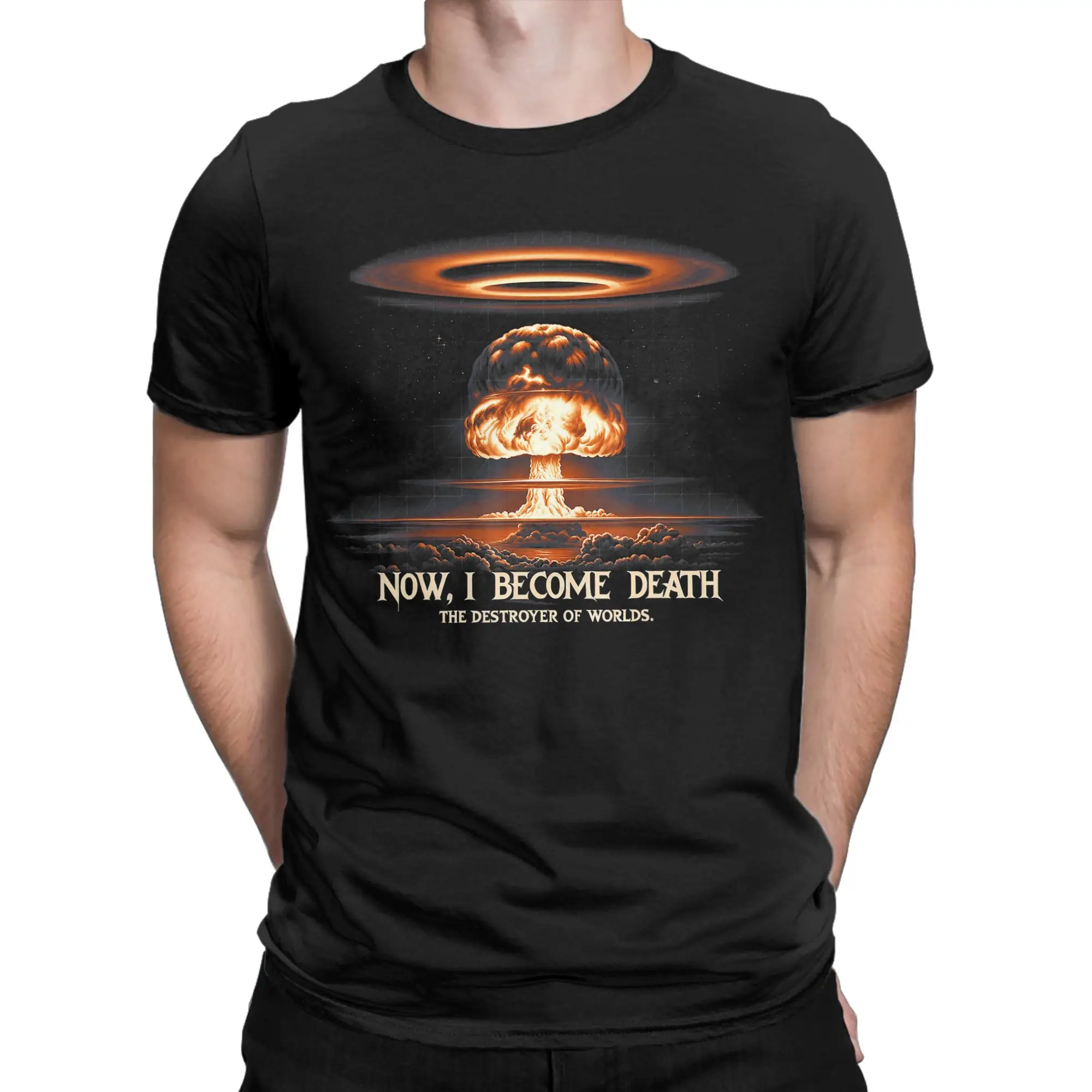 Men Nuclear Explosion T Shirt  100% Cotton Clothing Funny Short Sleeve Round Collar Tees Party T-Shirts