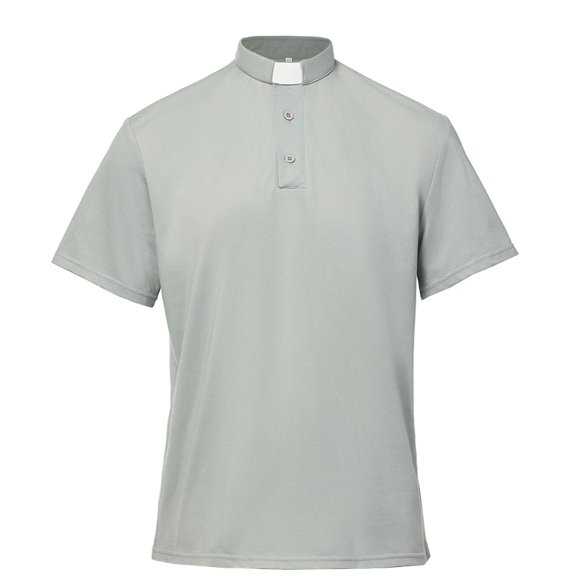 قميص بولو رجال الدين ذو ياقة علامة تبويب بأكمام قصيرة قميص وزير القس الواعظ