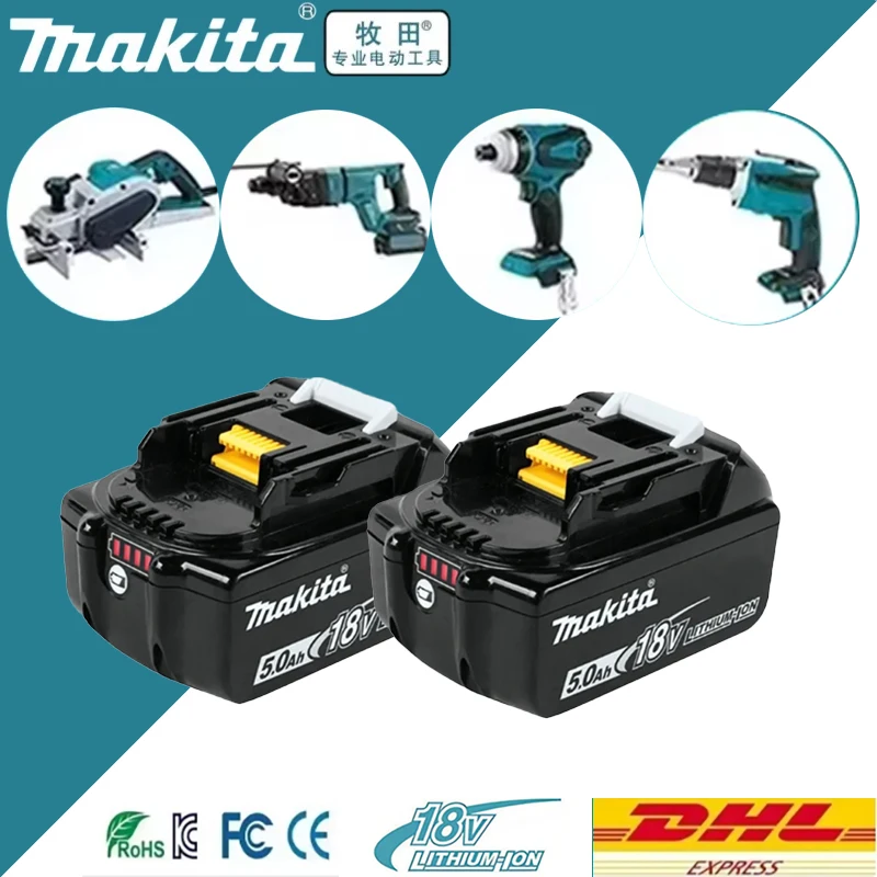 

Original 18V Makita Battery 2Ah/5Ah/6Ah/9Ah, for Makita BL DTD DTW DAS DDF TD TW BCS BDA BDF DMP Power Tools Battery