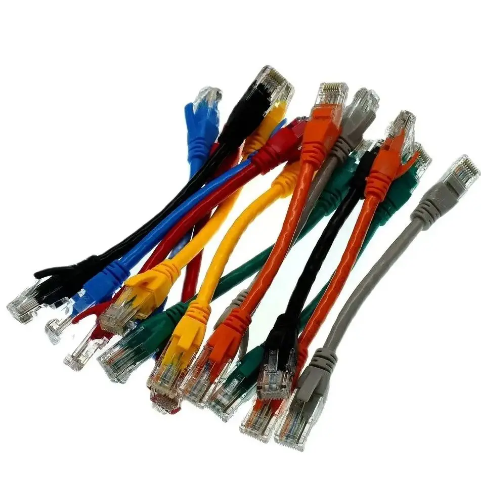 5 sztuk CAT6 RJ45 kot 6 CAT6e Modem Router sieć Ethernet RJ45 naszywka LAN krótki kabel przewód żółty, zielony, czerwony, szary, niebieski,