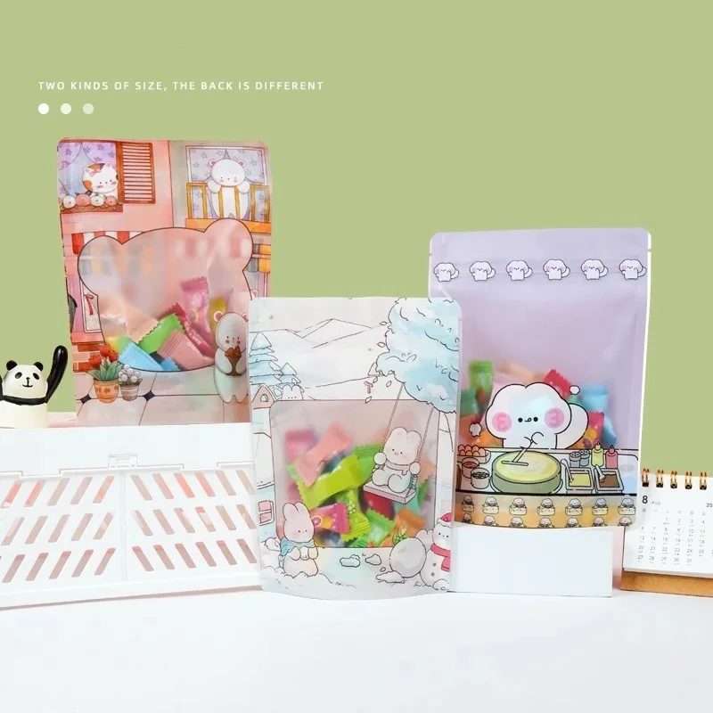 StoBag 50/100pcs Cartoon Food Packaging Bags Child Cute Stand Up Candy Snack Cookies Storage Kids Plastic Self-sealing Pouches - Image 5