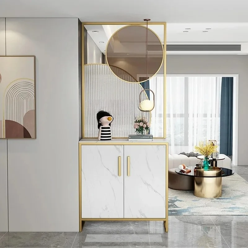 Integrated household light luxury living room entrance decoration storage Changhong glass simple foyer partition