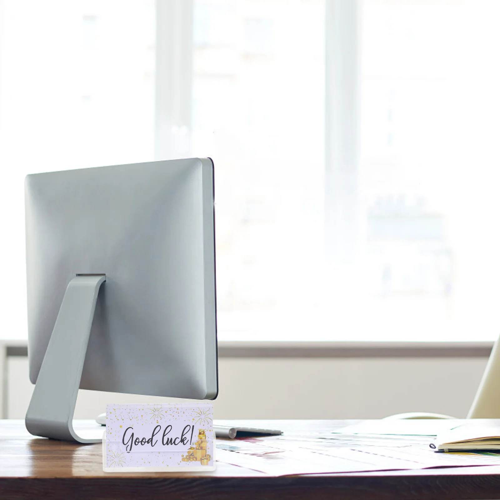 Support Transparent pour cartes de visite, 4 pièces, organisateur en acrylique pour réception de bureau et espace de travail, présentoir pour cartes