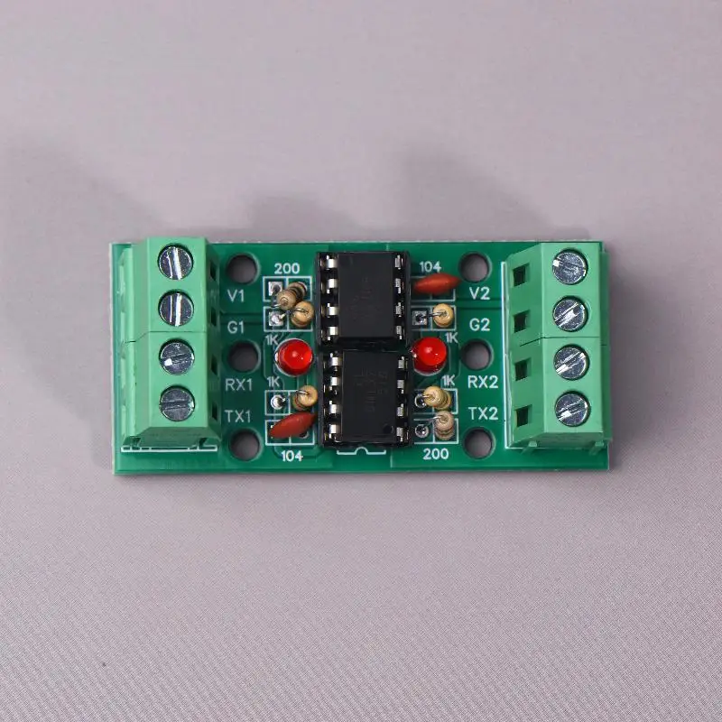 1/3/5 pezzi modulo di isolamento porta seriale protocollo di comunicazione UART bidirezionale doppio chip accoppiatore ottico 6N137 di 600-250K Baud