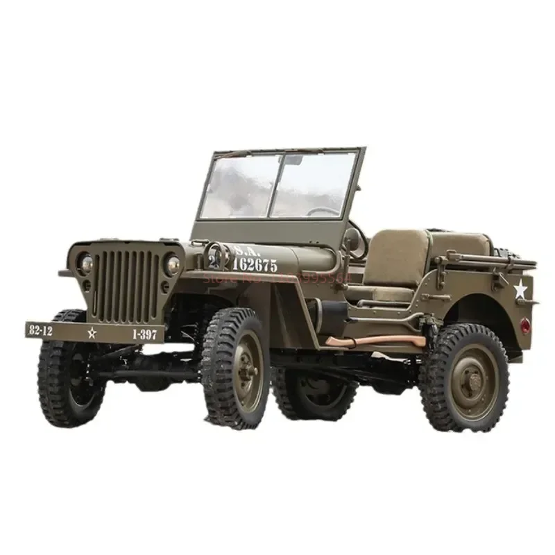 Fms escala 1:6 willis scalar rc modelo de simulação militar veículo grande brinquedo de escalada para simulação jogar controle remoto