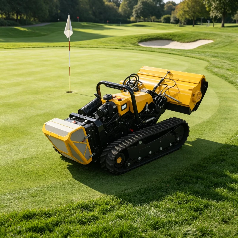 28.2kw Diesel RC Crawler Track Mulcher 1400mm Cut Heavy Duty All-Terrain Zero-Turn Land Clearing Brush Cutter Farm Forestry