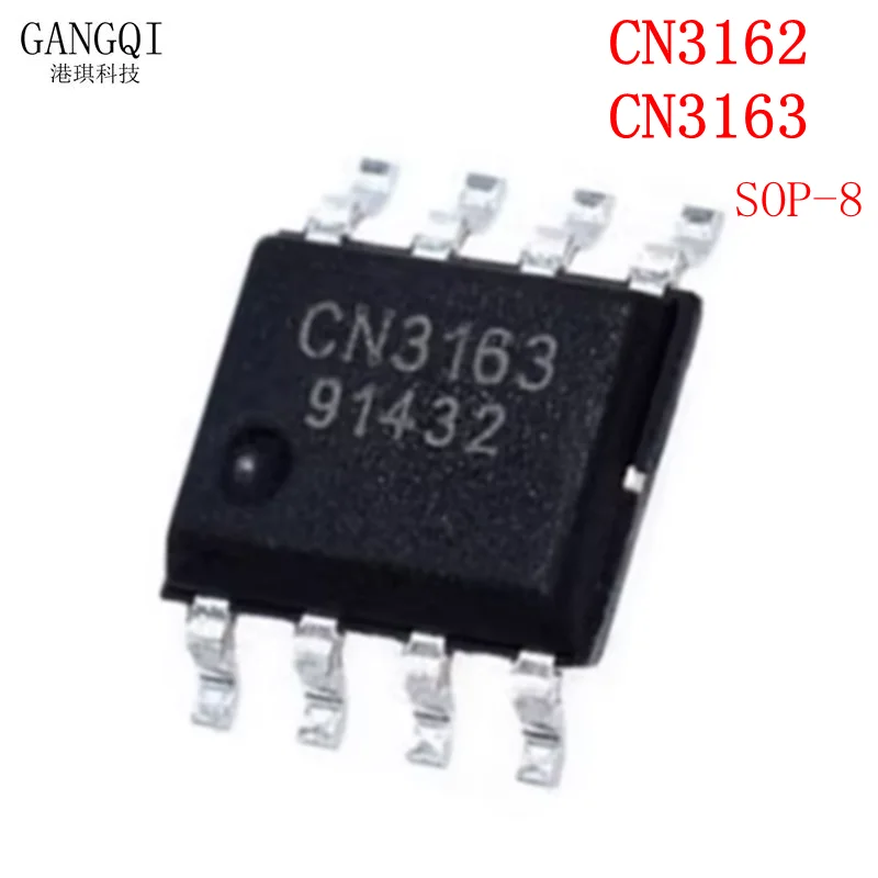 10Pcs/lot New CN3162 CN3163 SMD SOP8 Package Lithium Battery Charger IC Battery Power Management Chip