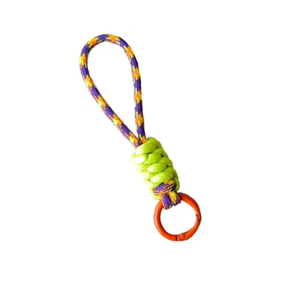 

Fashion Anti Lost Braided Rope Keychain Creative Soft Colorful Knot Pendant Strap Multicolor Braided Lanyard Keyring Bag Hanging