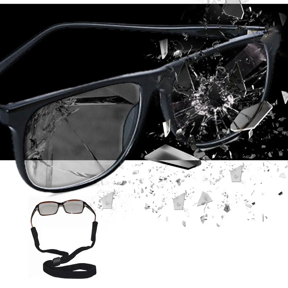 

Black High Stretch Nylon Eyeglasses Strap Non-Slip Secure Glasses Rope for Running Mountain Climbing Lightweight Washable