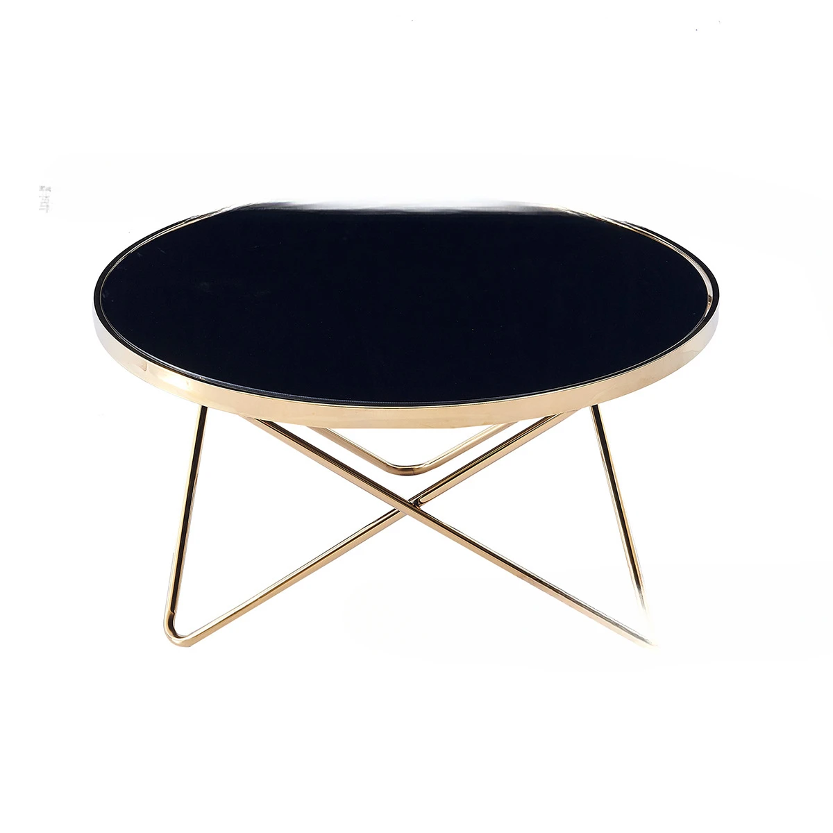 

Hotel custom gold coffee table combination simple small round table simple modern Italian coffee table black glass coffee table.