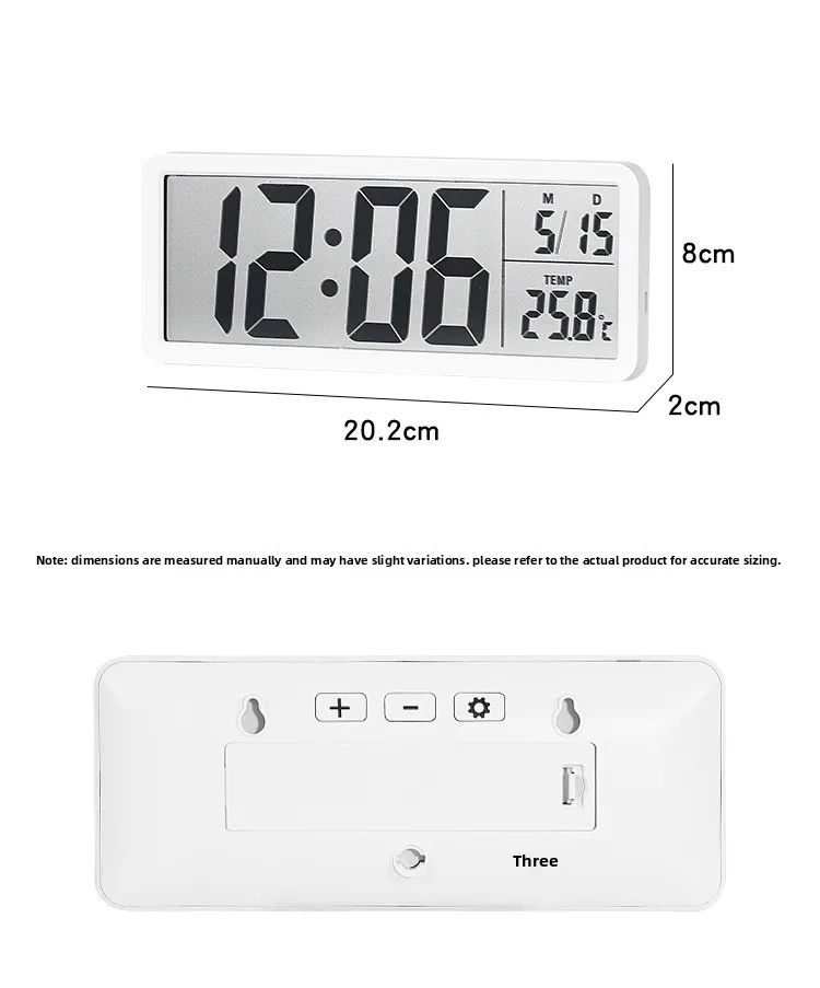 Creative LCD Multifunctional Wall Clock, Living Room Clock, , Large Screen, New Electronic Clock, (No Alarm Function)
