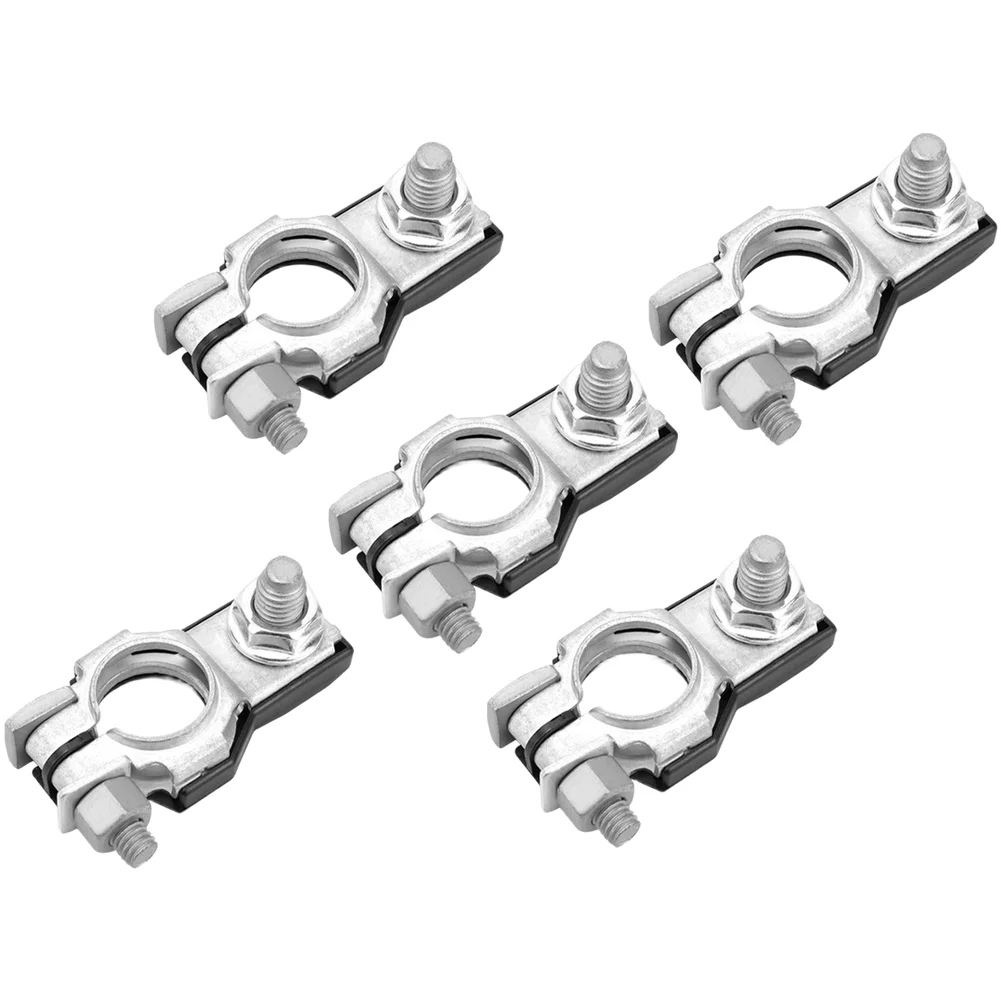 Battery Post Clamp Copper Terminal Pure Copper Construction Integrated M8 Nut Oxidation Resistant For RV Battery