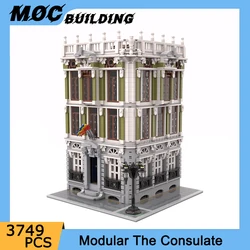 MOC City Street View Architecture Modular The Consulate Model Building Blocks DIY Assembly Bricks Display Collection Toys Gifts