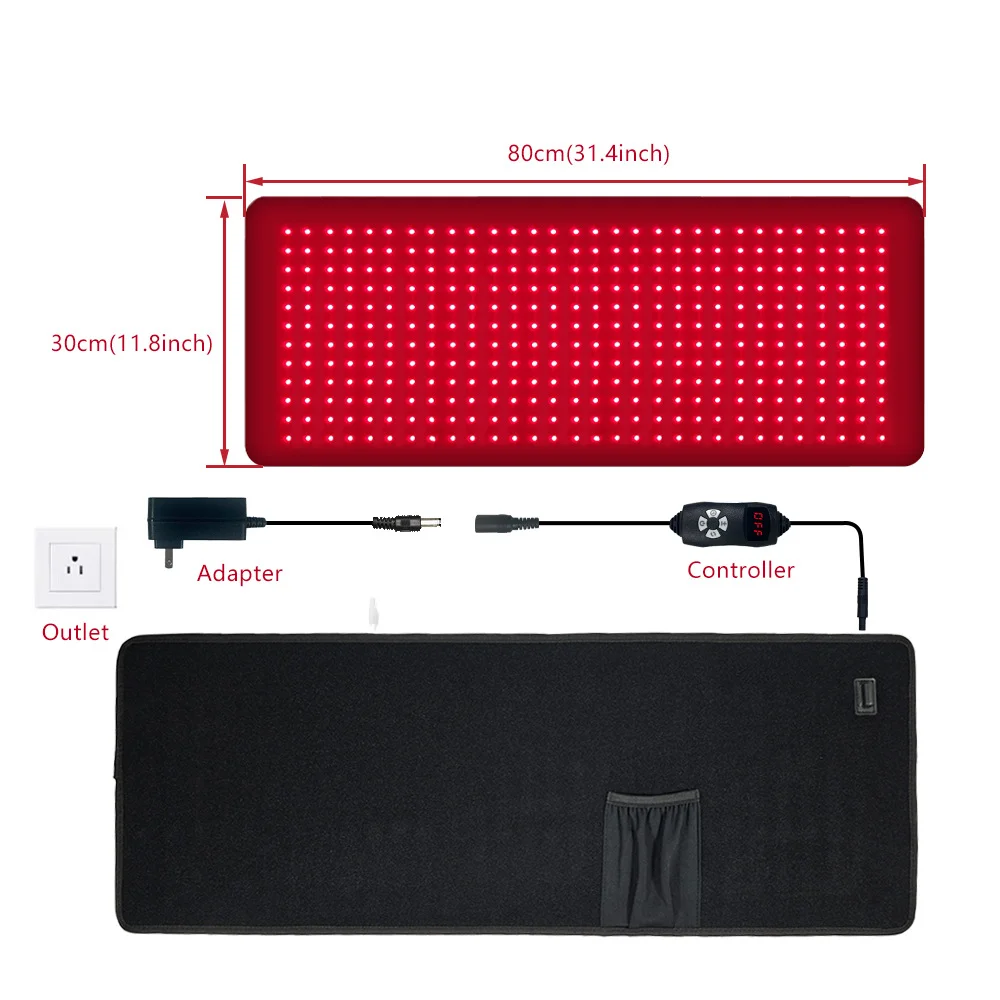 360LED 大型赤色＆赤外線治療ベルト ボディウェアラブルラップ加熱パッド LED 美容機器 顔と体の肩関節筋肉用